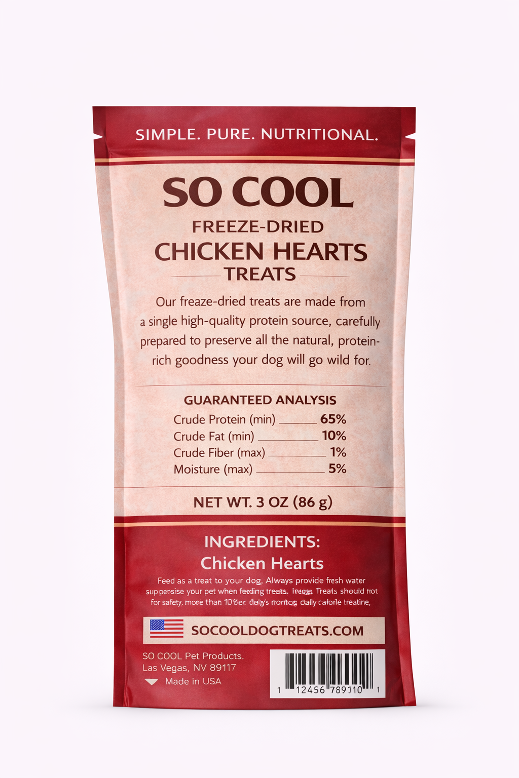 SO COOL Dog Treats Chicken Hearts