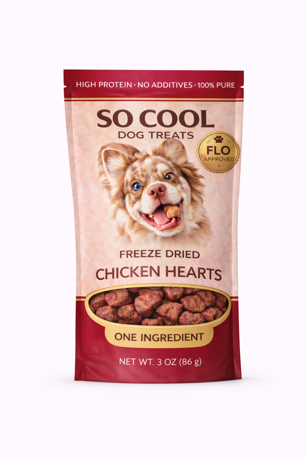 SO COOL Dog Treats Chicken Hearts
